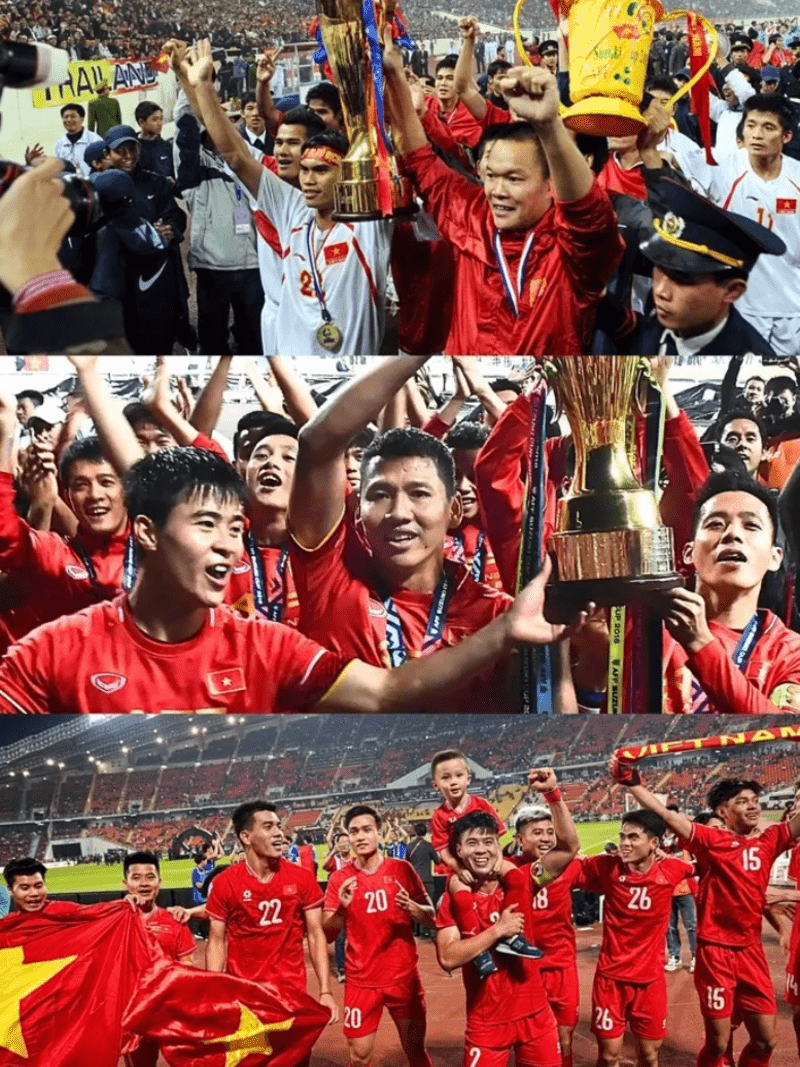 Ba lần Việt Nam vô địch AFF Cup vào các năm 2008, 2018 và 2024 gắn với ba thế hệ, ba huấn luyện viên và ba hành trình khác nhau